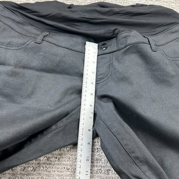 Thyme Maternity Pants Women Size Extra Large XL Black Glittery Glitters Shiny - Picture 8 of 11